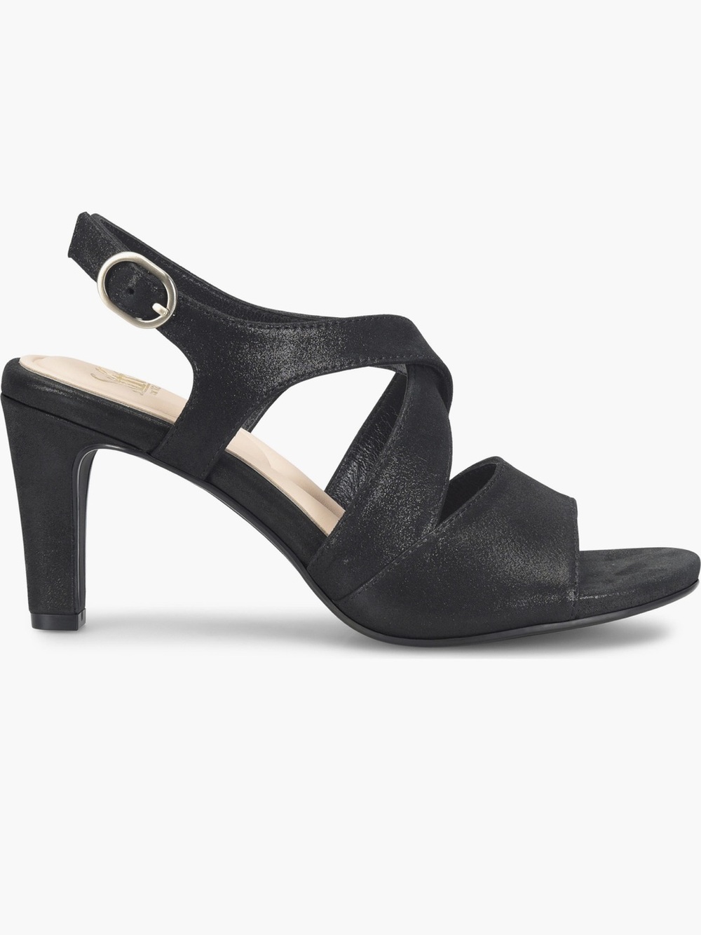 Sofft Black Strappy Slingback Heels - Picture 3 of 6